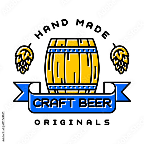 Craft beer bages vector.