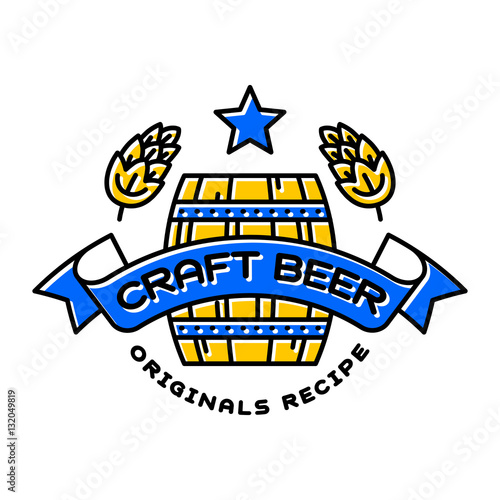 Craft beer bages vector.
