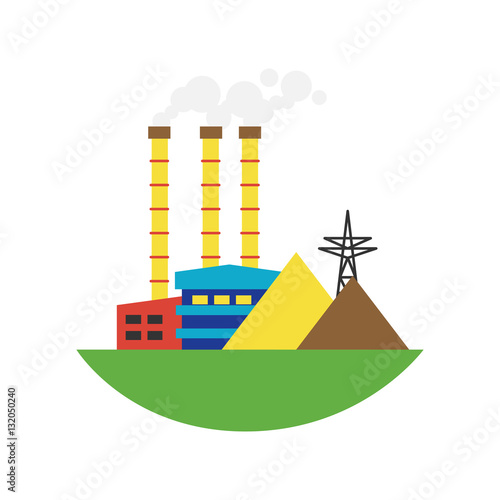 Alternative energy factory vector illustration.