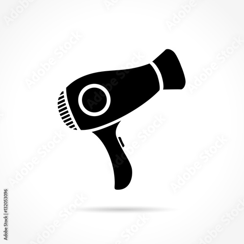 hair dryer icon on white background