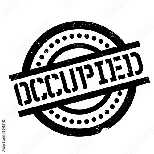 Occupied rubber stamp