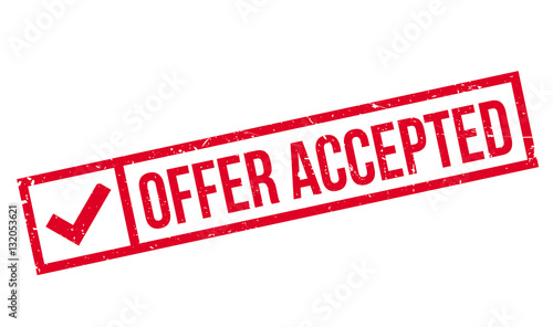 Offer Accepted rubber stamp