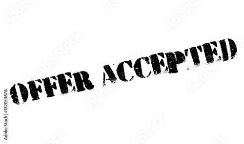 Offer Accepted rubber stamp