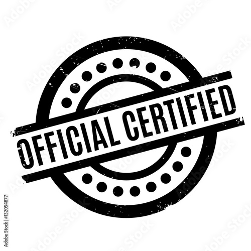 Official Certified rubber stamp