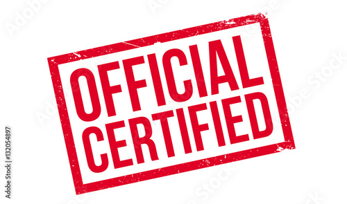 Official Certified rubber stamp