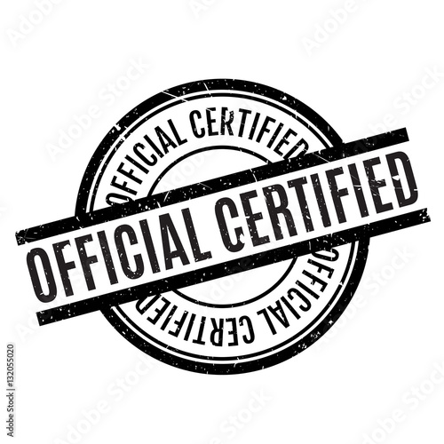 Official Certified rubber stamp