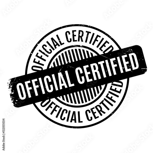 Official Certified rubber stamp
