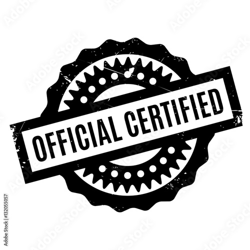 Official Certified rubber stamp