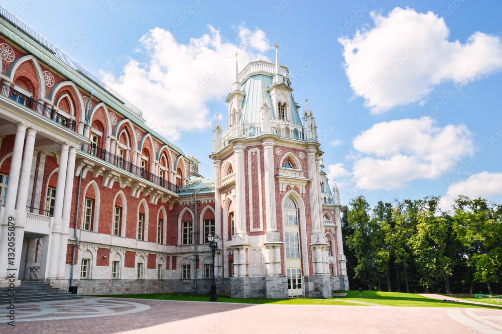Naklejka premium Big Grand Palace of Museum-reserve Tsaritsyno, Moscow, Russia