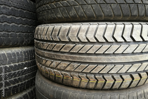 Closeup old tire texture