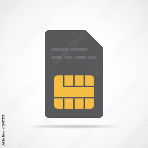 SIM card icon. Vector Illustration.