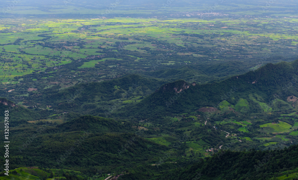 Naklejka premium mountain and mist in Phu Thap Boek, Phetchabun Province
