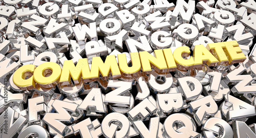 Communicate Word Letters Collage Share Ideas 3d Animation Stock  Illustration | Adobe Stock