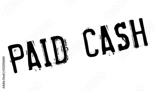 Paid Cash rubber stamp