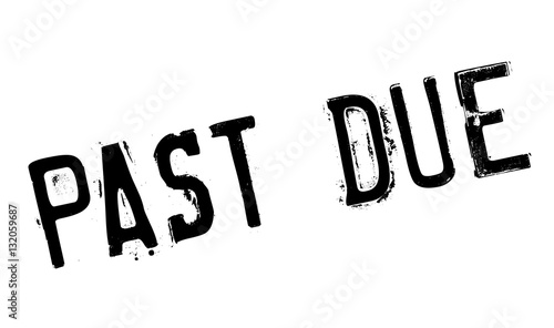 Past Due rubber stamp