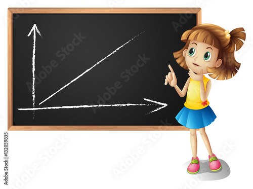 Little girl solving graph problem
