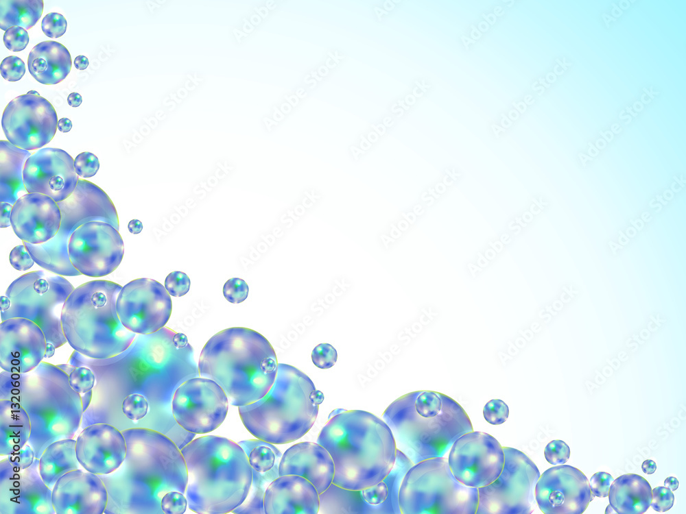 Abstract background with colored bubbles, vector illustration