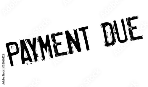 Payment Due rubber stamp