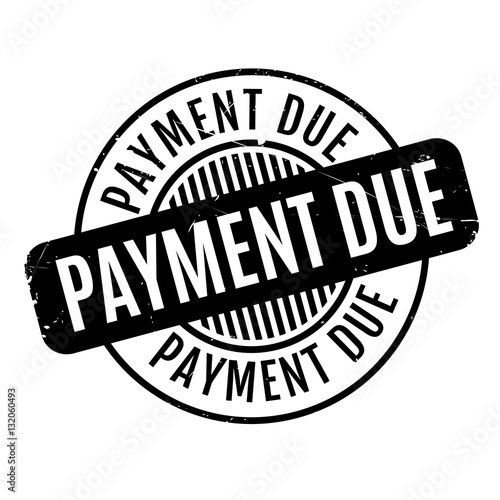Payment Due rubber stamp