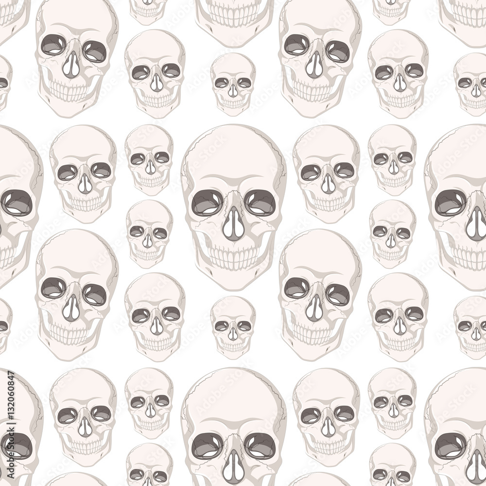 Seamless background design with skull Seamless background design with skull
