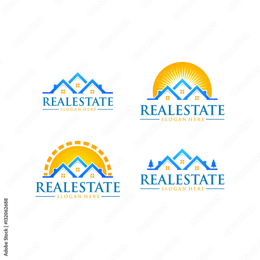 real estate vector logo design, realty logo real estate vector logo design, realty logo