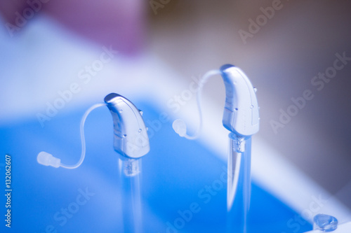 Hearing aids in retail store