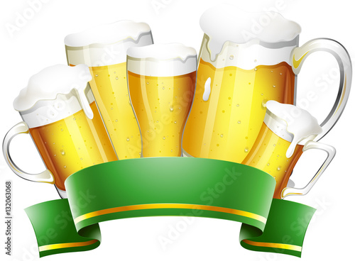 Fresh beer in jars