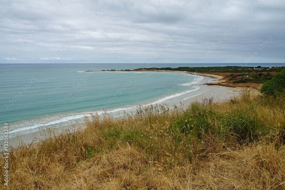 A beach in the Surf Coast Shire near Anglesea on the Great Ocean Road in Victoria, Australia