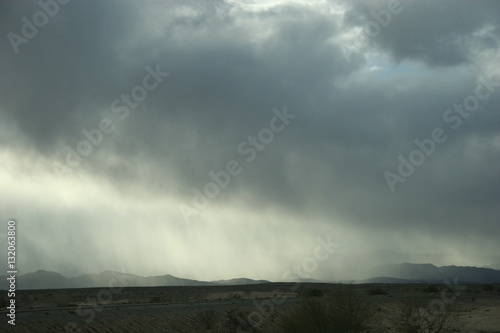Rain Shower, Phoenix, Arizona, Desert, December 2016, Landscape
