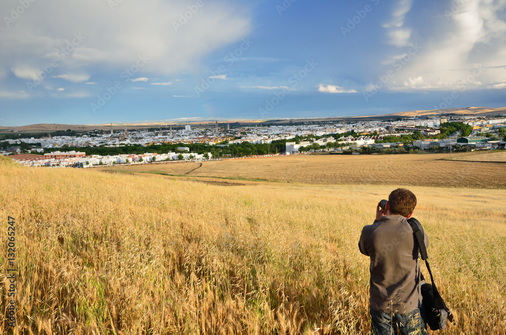 Photographing a Spanish country landscape in spring Photographing a Spanish country landscape in spring