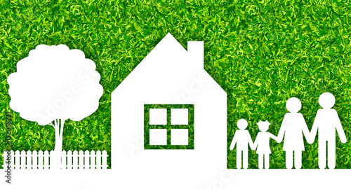 Happy family concept vector background