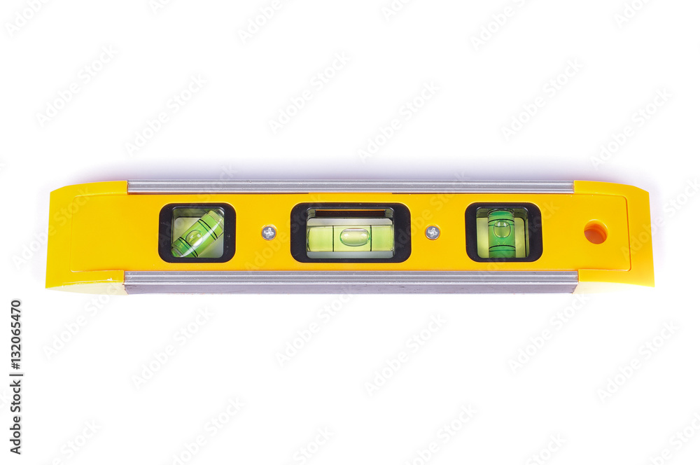 Spirit level tool isolated on white Spirit level tool isolated on white