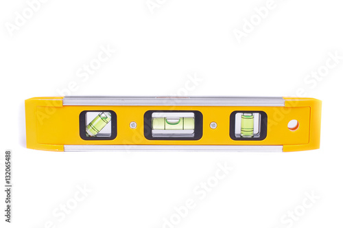 Spirit level tool isolated on white