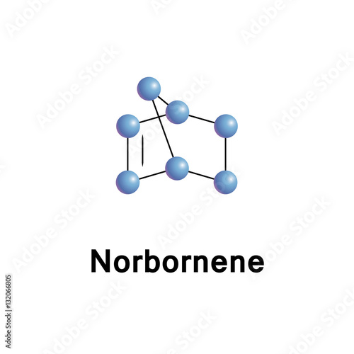 Norbornene or norbornylene or norcamphene is a bridged cyclic hydrocarbon. The molecule carries a double bond which induces significant ring strain and significant reactivity.