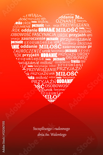 Walentynki, pocztówka - Valentine's Day