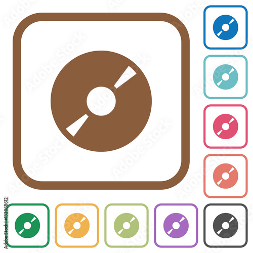 DVD disk simple icons