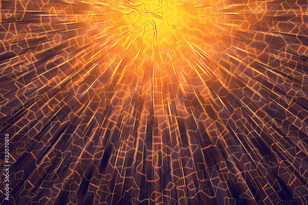 Obraz premium Honeycomb golden bright background.