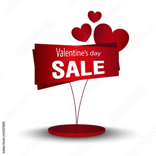 Happy Valentines Day Flyer. Template for creating Advertising Banners, Brochures, Booklets, Posters, Sales leaflets, Sale Flyers Discount. Valentines Day Background