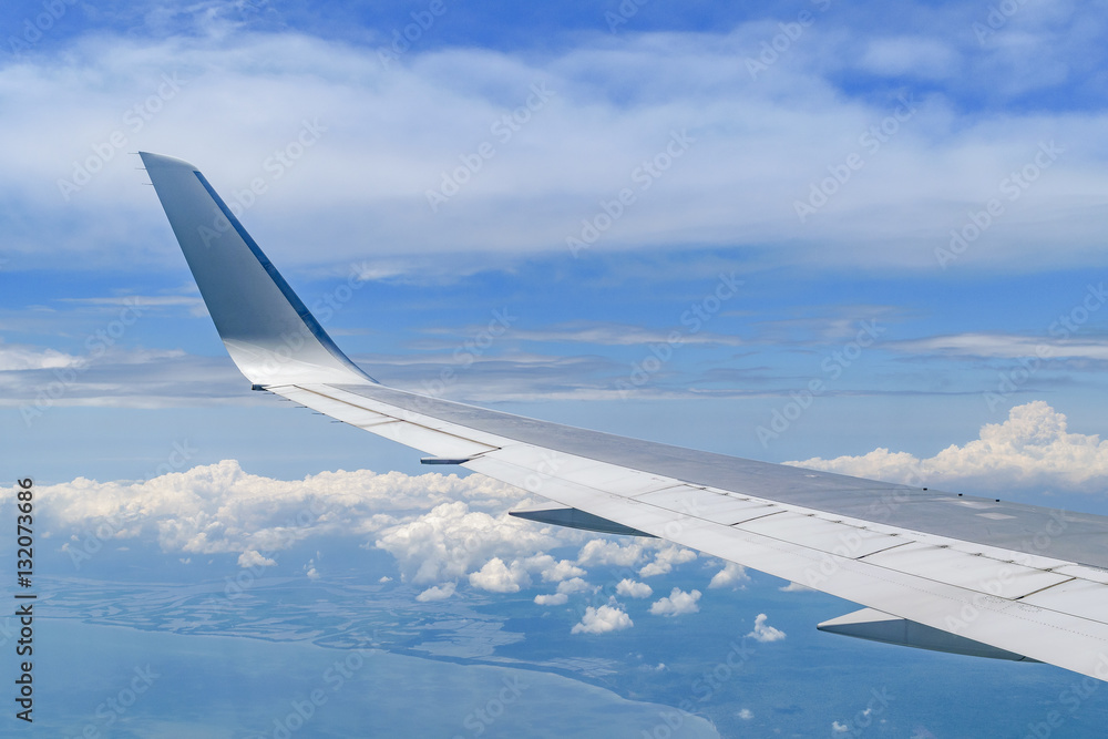 Obraz premium Aerial View from Window Plane