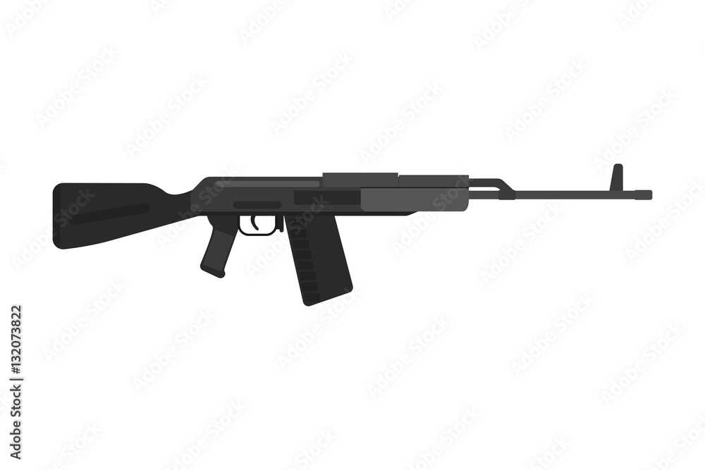 Vector assault rifle icon.