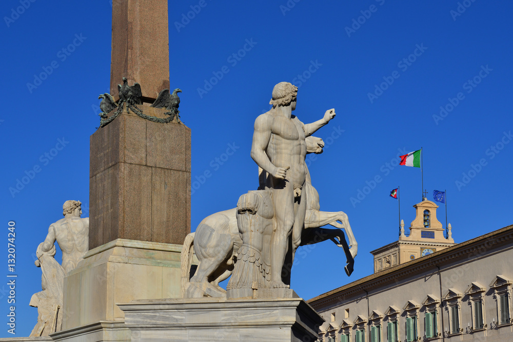 Fototapeta premium Quirinal Hill monuments in Rome