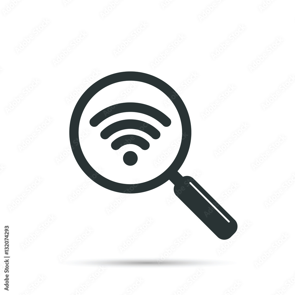 Search wifi signal icon vector. Search wifi signal icon vector.