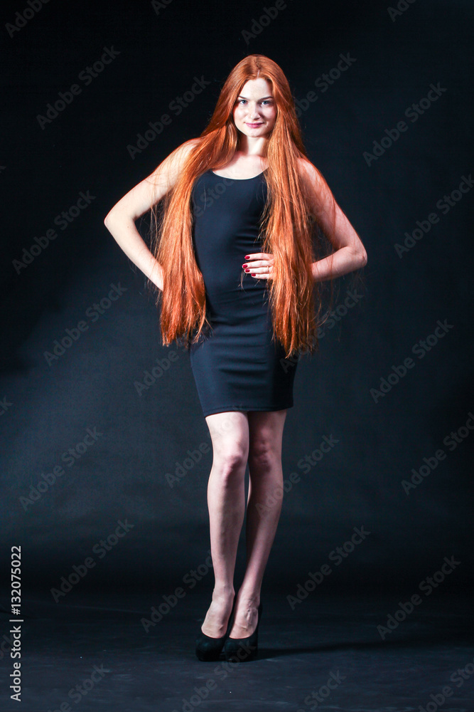 Beauty ginger Girl Portrait. Healthy Long Red Hair. Beautiful Yo Beauty ginger Girl Portrait. Healthy Long Red Hair. Beautiful Yo