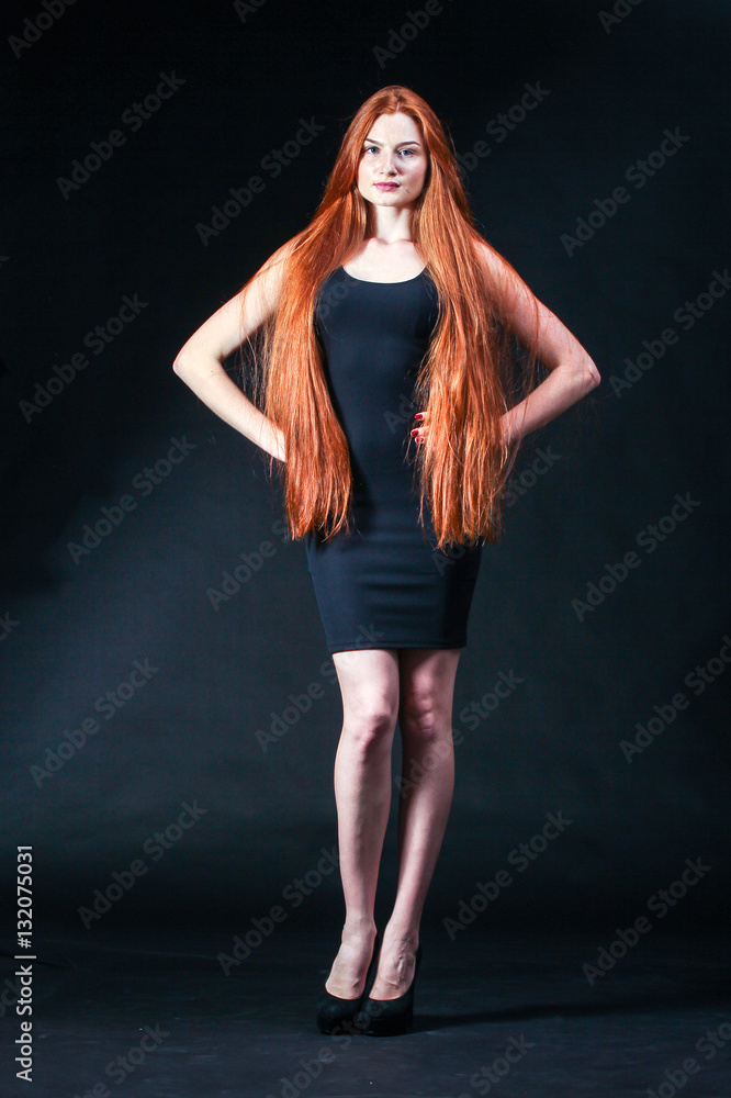 Beauty ginger Girl Portrait. Healthy Long Red Hair. Beautiful Yo Beauty ginger Girl Portrait. Healthy Long Red Hair. Beautiful Yo