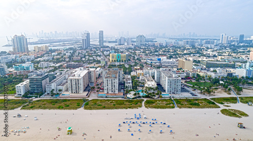 City of Miami Beach Florida Aerial Perspective
