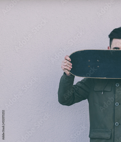 Man With Skateboard