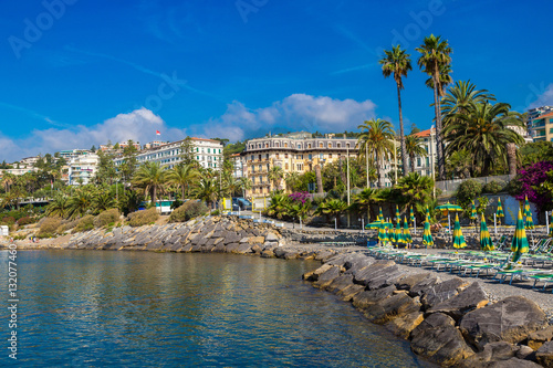 Mediterranean coast in San Remo photo