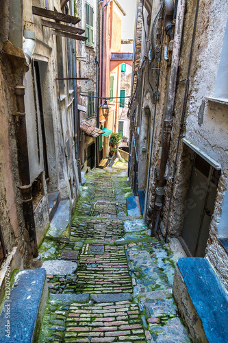 Fototapeta Naklejka Na Ścianę i Meble -  Medieval street in San Remo