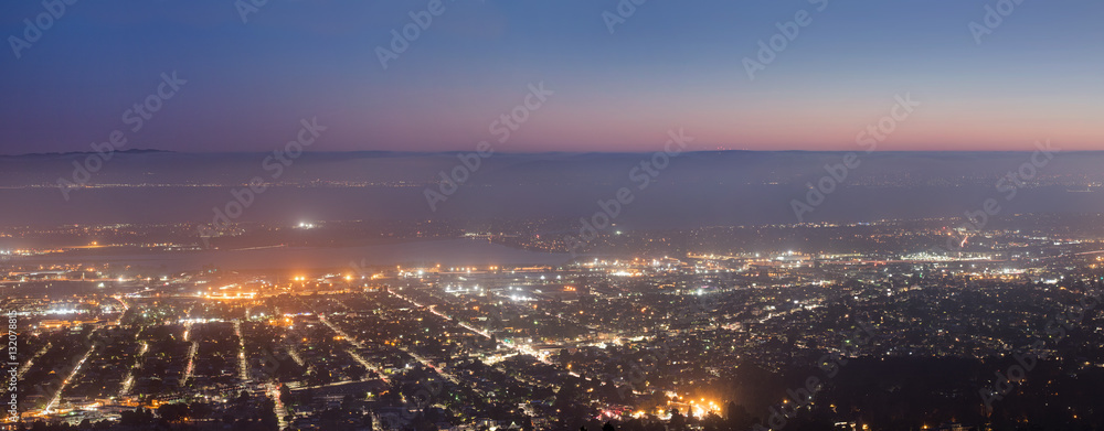 San Leandro / Oakland at night. 