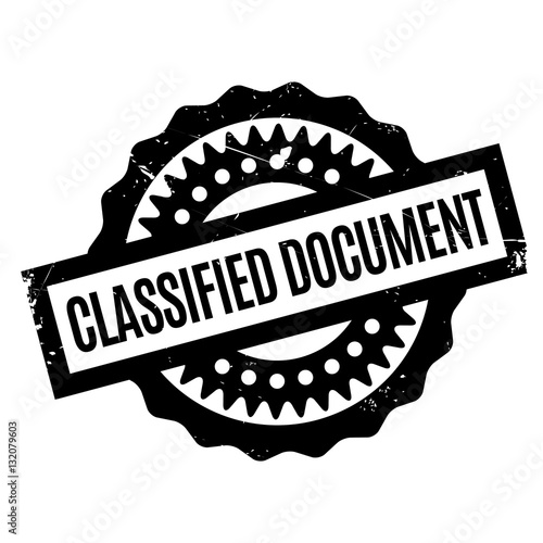 Classified Document rubber stamp. Grunge design with dust scratches. Effects can be easily removed for a clean, crisp look. Color is easily changed.